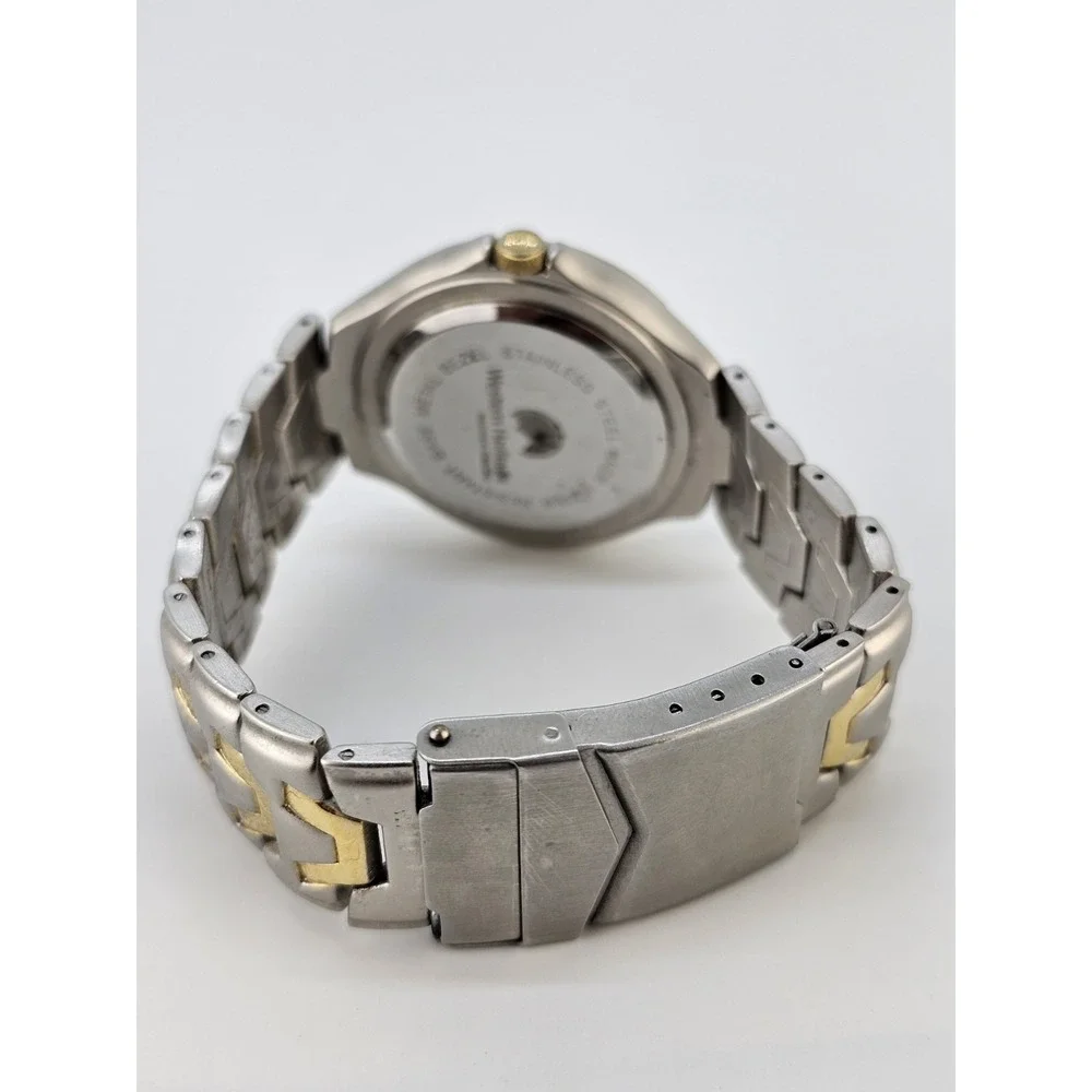 Men's Analog Watch 38MM‎ Gray Dial Date Two Tone Bracelet Band 6.5